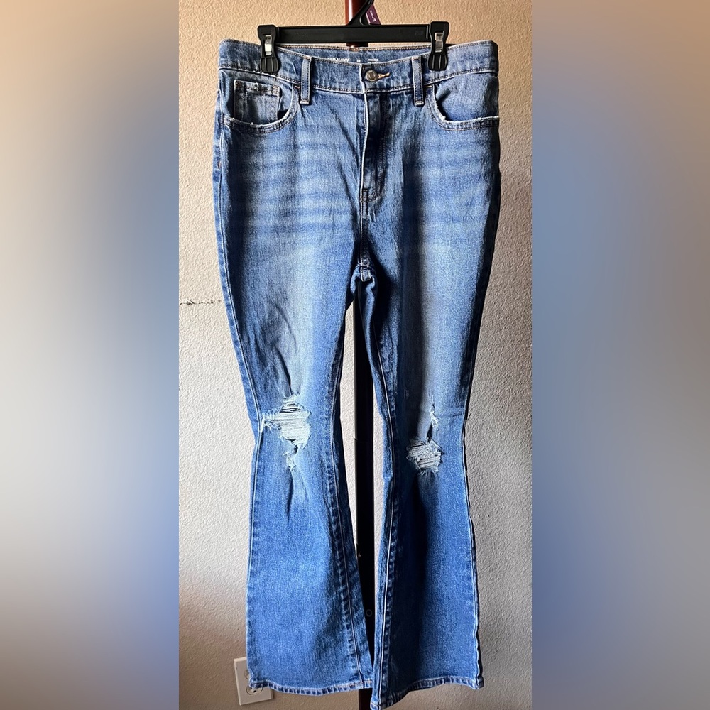 Teen Old Navy Light Blue Flare Leg Jeans Size 18